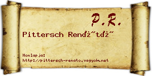 Pittersch Renátó névjegykártya